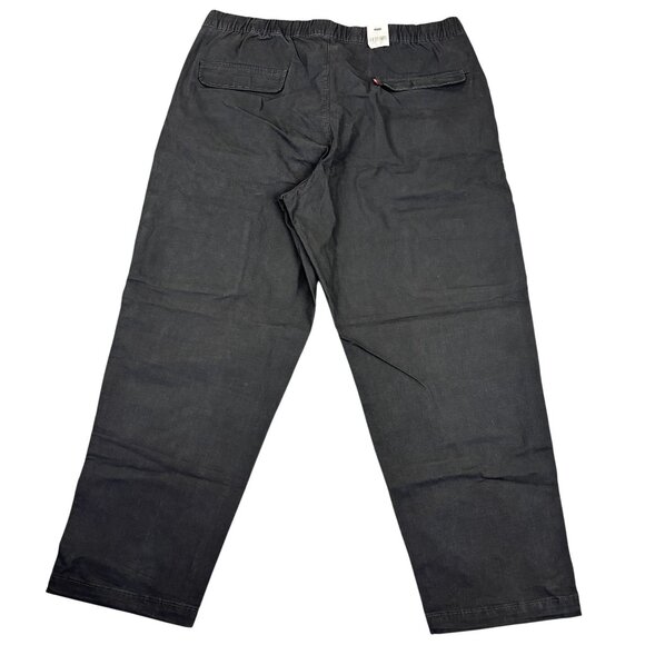 Levis Mens Black Utility Cargo Pants With Drawstring Waist  Size XL - Picture 2 of 16